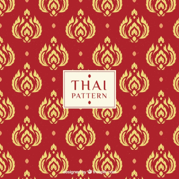 Modern red thai pattern Modern red thai pattern