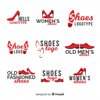 Modern shoes logo template collection Modern shoes logo template collection