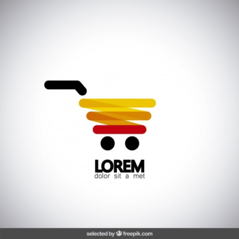 Modern shopping cart logo Modern shopping cart logo