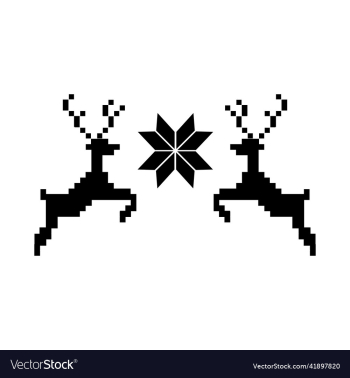 modern silhouette dear face to face with snowflake modern silhouette dear face to face with snowflake