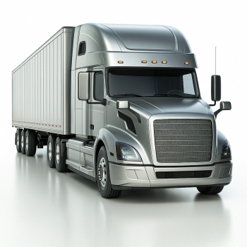 Modern Silver Freight Truck Modern Silver Freight Truck