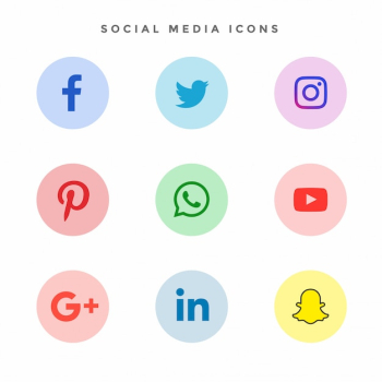 modern social media icons collection modern social media icons collection