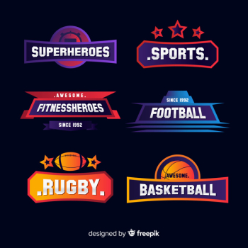 Modern sports logotype collection Modern sports logotype collection