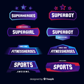 Modern sports logotype collection Modern sports logotype collection