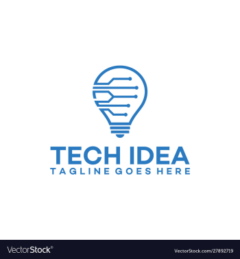 Modern tech bulb logo designs concept pixel vector image Modern tech bulb logo designs concept pixel vector image