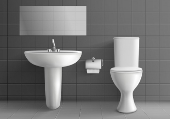 Modern toilet room interior Free Vector Modern toilet room interior Free Vector