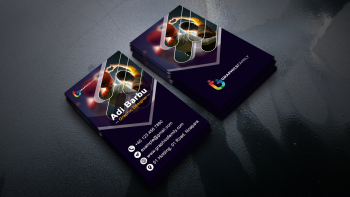 Modern Vertical Visiting Card Design