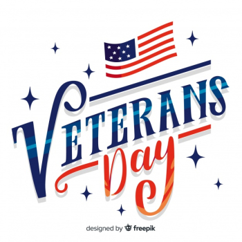 Modern veteran's day composition with flt design