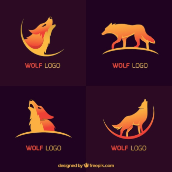 Modern wolf logo collection Modern wolf logo collection