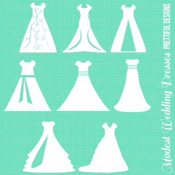 Modest Wedding Dress Clipart Temple LDS Mormon Clip Art png eps ...
