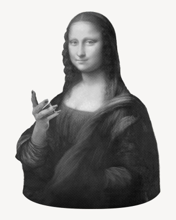 Mona Lisa in greyscale, Da | Free PSD - rawpixel Mona Lisa in greyscale, Da | Free PSD - rawpixel