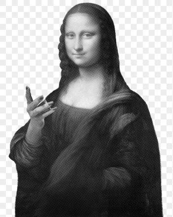 Mona Lisa png greyscale sticker, | Free PNG - rawpixel Mona Lisa png greyscale sticker, | Free PNG - rawpixel