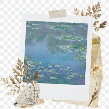 Monet png sticker instant photo, | Free PNG - rawpixel