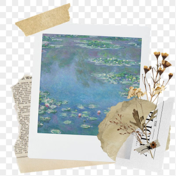 Monet png sticker instant photo, | Free PNG - rawpixel