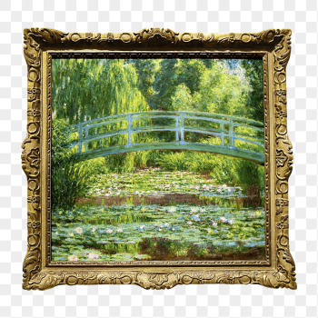 Monet&rsquo;s artwork png Japanese Footbridge | Free PNG - rawpixel