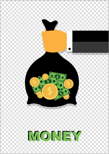 Money bag Euclidean , Holding purse transparent background PNG clipart