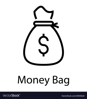 money bag line icon investment earning money bag line icon investment earning