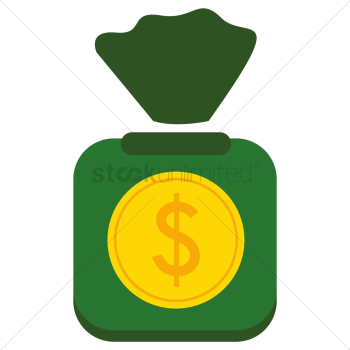 Money bag with money symbol Money bag with money symbol