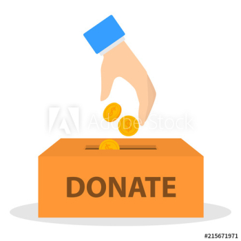 Money donation concept illustration Money donation concept illustration