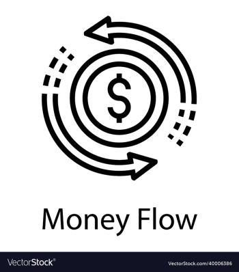 money flow line icon dollar currency arrow money flow line icon dollar currency arrow