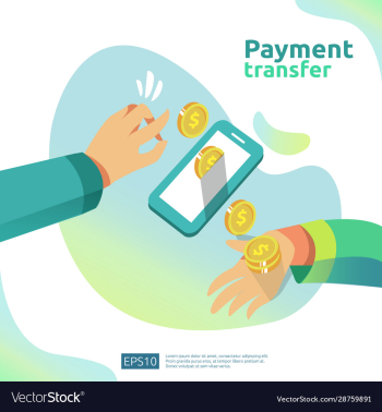 money transfer concept for e-commerce market