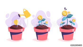 Money tree growth process Money tree growth process