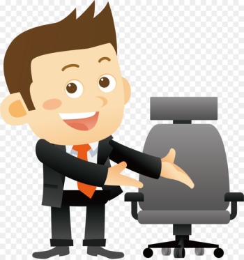 Money Web development Cartoon - Polite salesman 