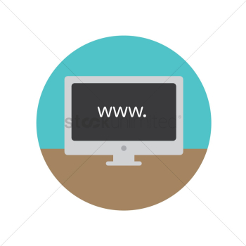 Monitor showing web browser Monitor showing web browser