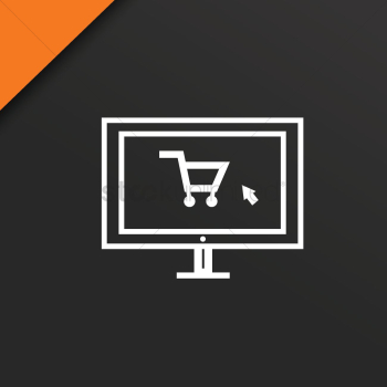 Monitor with shopping cart Monitor with shopping cart