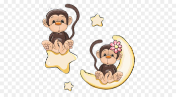 Monkey Cartoon Clip art - Cute monkey Monkey Cartoon Clip art - Cute monkey