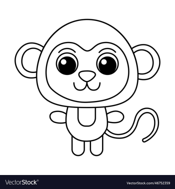 monkey cartoon coloring page for kids monkey cartoon coloring page for kids