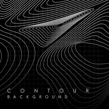Monochrome abstract contour line illustration Monochrome abstract contour line illustration