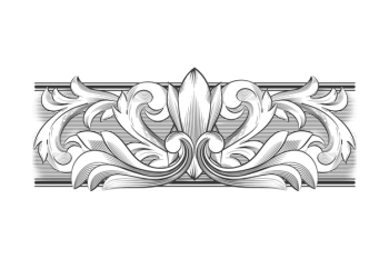 Monochrome draw with ornamental border Free Vector Monochrome draw with ornamental border Free Vector