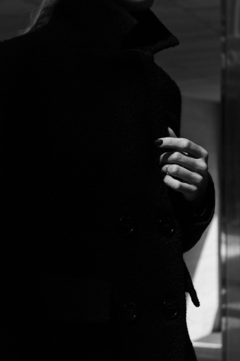 Monochrome of Woman Wears Coat Monochrome of Woman Wears Coat