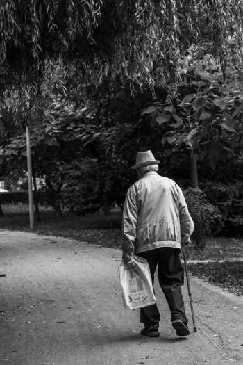 Monochrome Photo Of An Old Man Monochrome Photo Of An Old Man