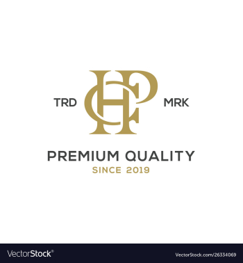 Monogram hcp logo design inspiration vector image Monogram hcp logo design inspiration vector image