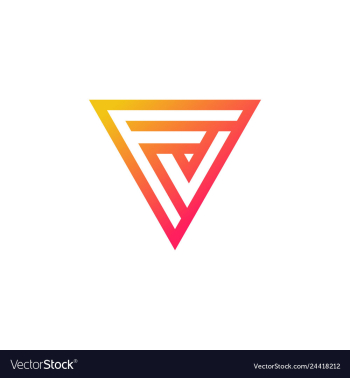 Monogram letter fv logo design vector image Monogram letter fv logo design vector image