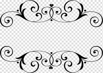 Monogram Marriage Name, arabesco, black floral frame illustration transparent background PNG clipart