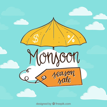 Monsoon season sale background Monsoon season sale background