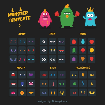 monster character template monster character template