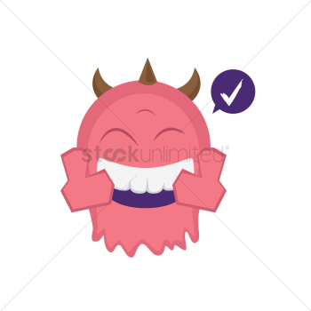 Monster giving thumbs up Monster giving thumbs up