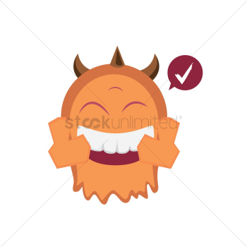 Monster giving thumbs up Monster giving thumbs up