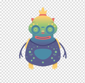 Monster Martian Illustration, Color cartoon monster illustrator transparent background PNG clipart