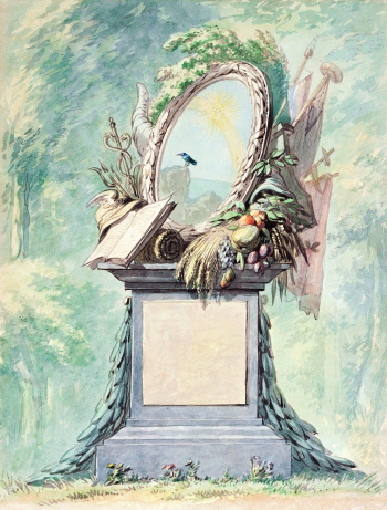 Monument during 18th century painting in high… | Free public domain illustration Monument during 18th century painting in high… | Free public domain illustration