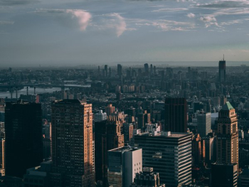 Moody New York City Skyline Moody New York City Skyline