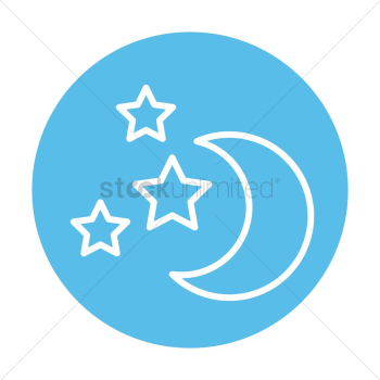 Moon and stars Moon and stars