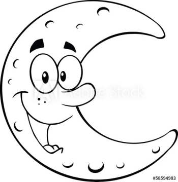 Moon Drawing Cartoon | Free download best Moon Drawing Cartoon on ...