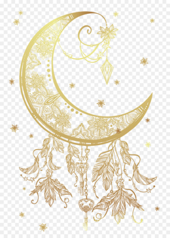 Moon Euclidean vector Alchemy - Golden moon illustration Moon Euclidean vector Alchemy - Golden moon illustration