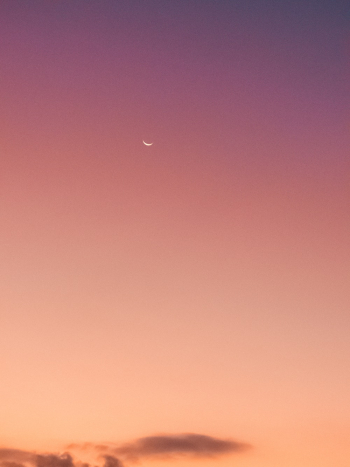 Moon On An Afterglow Background Moon On An Afterglow Background
