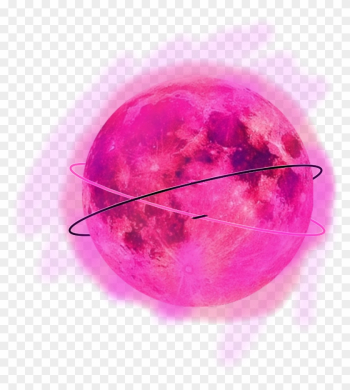 moon #pink #cool #galaxy #circle - Full Moon, HD Png Download ...